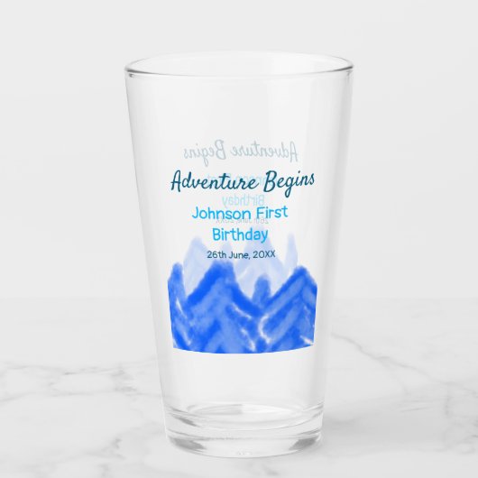 アクアブルーアドベンチャーが1st birthday mountain dを開始 タンブラーグラス (正面)