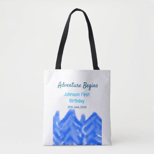 アクアブルーアドベンチャーが1st birthday mountain dを開始 トートバッグ (正面)