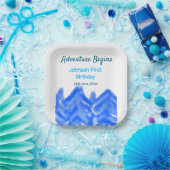 アクアブルーアドベンチャーが1st birthday mountain dを開始 ペーパープレート (パーティー)