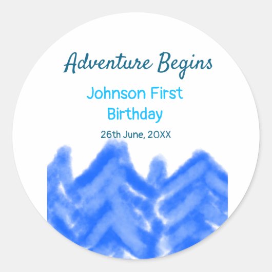 アクアブルーアドベンチャーが1st birthday mountain dを開始 ラウンドシール (正面)