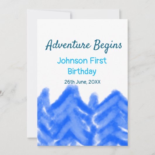 アクアブルーアドベンチャーが1st birthday mountain dを開始 招待状 (正面)