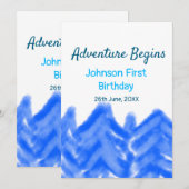 アクアブルーアドベンチャーが1st birthday mountain dを開始 招待状 (正面/裏面)