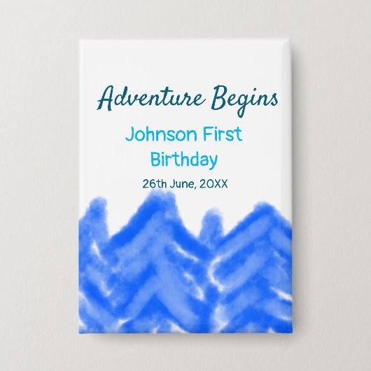 アクアブルーアドベンチャーが1st birthday mountain dを開始 缶バッジ (正面)