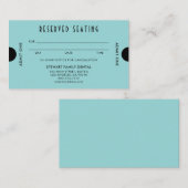 アクアブルーアールデコリザーブドシーティングデンタル 予約カード (正面/裏面)