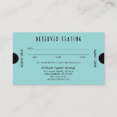 アクアブルーアールデコリザーブドシーティングデンタル 予約カード (正面)