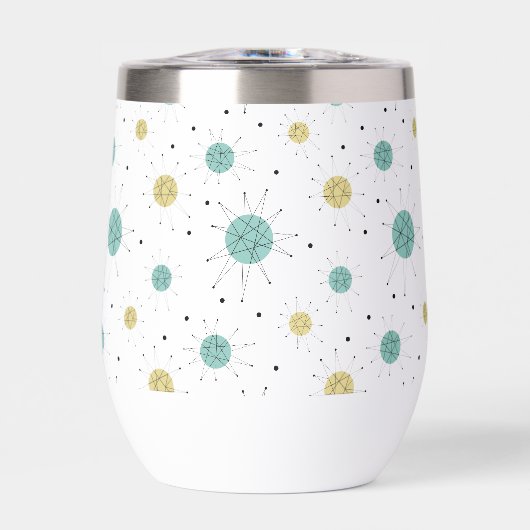 アクアブルーイエローフランシスカンスターバストミッドセンチュリー (正面)