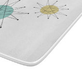 アクアブルーイエローフランシスカンスターバストミッドセンチュリー カッティングボード (角)