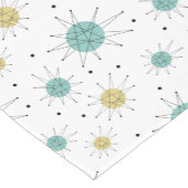 アクアブルーイエローフランシスカンスターバストミッドモダン ショートテーブルランナー (コーナー)