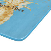 アクアブルーイエロー金ゴールドパイナップル カッティングボード (角)