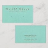 アクアブルーイヤリングディスプレイ 名刺 (正面/裏面)