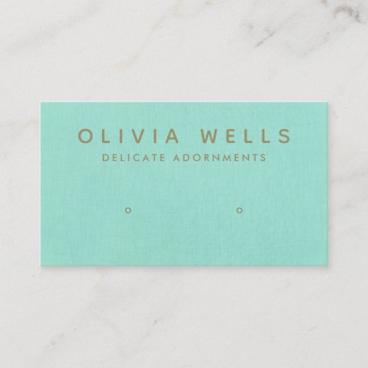 アクアブルーイヤリングディスプレイ 名刺 (正面)