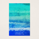 アクアブルーイヤリングネックレスジュエリーディスプレイカード (裏面)