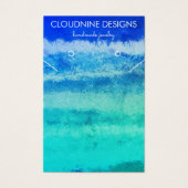 アクアブルーイヤリングネックレスジュエリーディスプレイカード (正面)