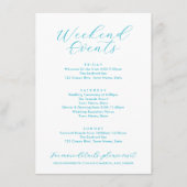 アクアブルーウィークエンドイベント海ウェーブビーチ結婚式 エンクロージャーカード (正面)