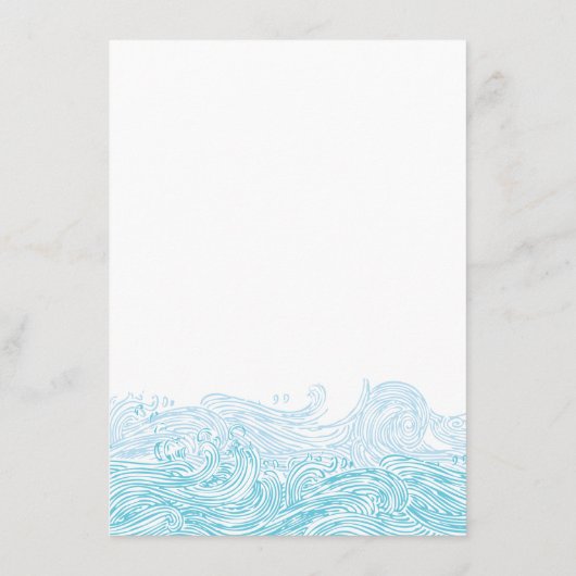 アクアブルーウィークエンドイベント海ウェーブビーチ結婚式 エンクロージャーカード (裏面)