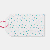 アクアブルーウォーターカラーサンキューラベル |メッセージカード ギフトタグ (裏面横)