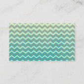 アクアブルーウォーターカラーロースターシルエットシェブロンブ 名刺 (裏面)