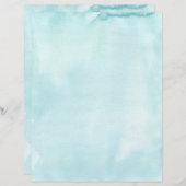 アクアブルーウォーターカラー色彩の鮮やか紙 (正面/裏面)