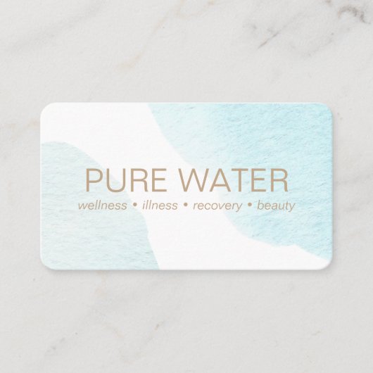 アクアブルーウォーターカラーIVセラピーウェルネスデイスパ 名刺 (正面)