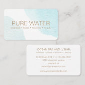 アクアブルーウォーターカラーIVセラピーウェルネスデイスパ 名刺 (正面/裏面)