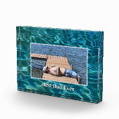 アクアブルーウォーターパターンベストパパエバー フォトブロック (右)