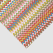 アクアブルーオレンジピンクレッドライムグリーンジグザグアート 薄葉紙 (詳細)