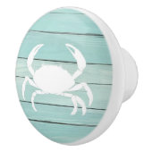 アクアブルーカニフェイクウッドドロワ航海のーブノブ セラミックノブ (右)