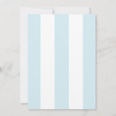 アクアブルーカバナストライプビーチパーム誕生日 招待状 (裏面)