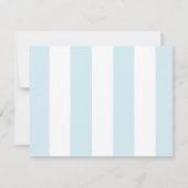 アクアブルーカバナストライプメンツパームツリーサンキュー ノートカード (裏面)