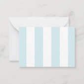 アクアブルーカバナストライプメンツパームツリーサンキュー ノートカード (裏面)