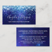 アクアブルーギャラクシーグリッターオンラインストア 名刺 (正面/裏面)