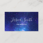 アクアブルーギャラクティックセンターヨガインストラクター 名刺 (正面)