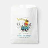 アクアブルーギラフェインファームトラクターボーイズ誕生日 フェイバーバッグ (正面)