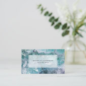 アクアブルークリスタルヒーリングアーツビジネスカード 名刺 (スタンド正面)