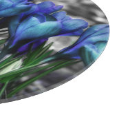 アクアブルークロカス開花 カッティングボード (角)