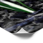 アクアブルークロカス開花 ポスター (コーナー)