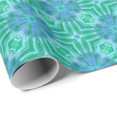 アクアブルークロススターパターンラッピング紙 ラッピングペーパー (ロールコーナー)