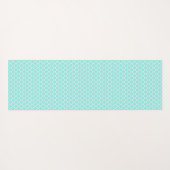 アクアブルークローバーパタパーソナライズされたーン ヨガマット (裏面(横))