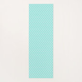 アクアブルークローバーパタパーソナライズされたーン ヨガマット (裏面)