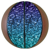 アクアブルーグラデーショングリッターの輝き バスケットボール (縦)