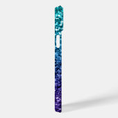 アクアブルーグラデーショングリッターの輝き Case-Mate iPhoneケース (裏面 / 右)