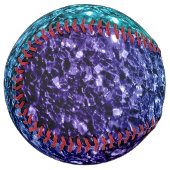 アクアブルーグラデーショングリッタースパフェイクークルズモノグラム ソフトボール (正面左)