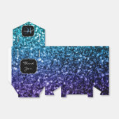 アクアブルーグラデーショングリッタースパークルススウィート16 フェイバーボックス (折り畳みなし)