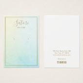 アクアブルーグラデーションシグネチャイヤリングディスプレイ (正面&裏面)