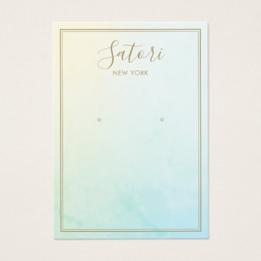 アクアブルーグラデーションシグネチャイヤリングディスプレイ (正面)