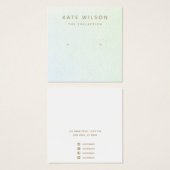 アクアブルーグラデーションスタッドイヤリングディスプレイカード (正面&裏面)