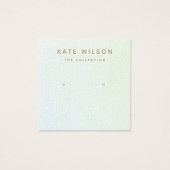 アクアブルーグラデーションスタッドイヤリングディスプレイカード (正面)