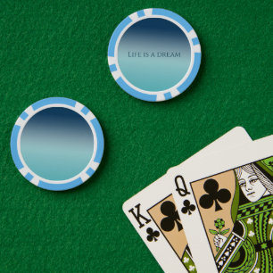 アクアブルーグラデーション ポーカーチップ