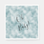 アクアブルーグラムストライプズ スタンダードランチョンナプキン (正面)