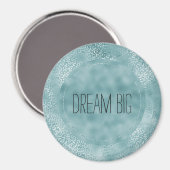 アクアブルーグラムヒョウ印刷 マグネット (正面/裏面)